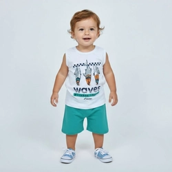 Conjunto Regata E Shorts ReiRex Waves Masculino