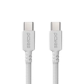 Cabo para Celular Carregamento  Usb Tipo-c P/ Usb Tipo-c 2.0 - Branco - 3m - Nylon - Pucc2-3b