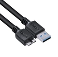 Cabo Para Hd Externo Usb A 3.0 Macho Para Micro Usb B 3.0  3 Metros Pcyes - Cor Preto