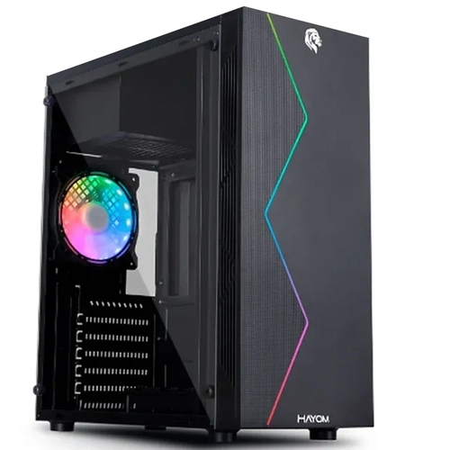 Gabinete Hayom Gamer RGB Com Lateral em Acrílico - Gb1705