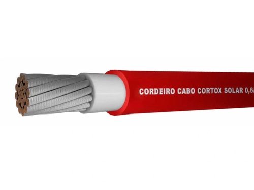 Cabo Solar Cabo Fotovoltaico Flexivel 6mm 1,8kv Cc Vermelho Rl200 Vermelho