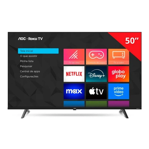 Smart Tv Aoc Roku Tv 50" 4k Uhd - 50u7045/78g