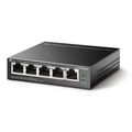Switch Gigabit Profissional 10/100/1000 C/ 5 Portas (sendo 4 Poe) Tl-sg1005lp Smb