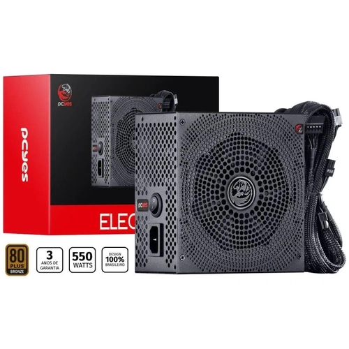Fonte 550w Gamer Pcyes Electro V2 80 Plus Bronze - Elecv2pto550w