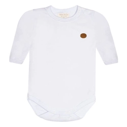 Body Manga Longa Avulso Suedine - Branco