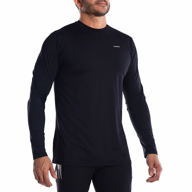 Camiseta Manga Longa Solarpro Uv - Preta (Hard Adventure)