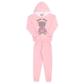 Conjunto Manga Longa Moletom Teddy Bear Rosa Randa Mundu - Feminino