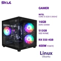 Computador 3000 Core I3 3220 3.30ghz Mem 16gb (2x8) Ddr3 Ssd 512gb Nvme Rx 550 4gb Fonte 400w  Linux Ubuntu