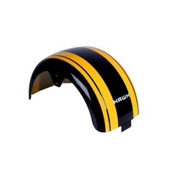 Paralama Traseiro Para Scooter Eletrica Hawk X7/x8 Black/ Faixa Yellow
