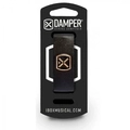 Damper Em Couro Legitimo e Tag Em Metal Preto Dsmd02