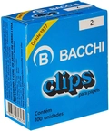 CLIPS N.2 GALVANIZADO CX 100 UN BACCHI