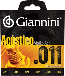 Encordoamento para Violao Aço Acustico .011 Bronze - Gespw