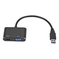 Adaptador Usb 3.0 P/ Hdmi E Vga C/ Saida De Audio Ref. Uv-02a