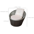 Chaise Redonda em Corda Sintética e Alumínio de 110 cm (1 Almofada) Rio de Janeiro