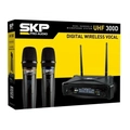 MICROFONE SEM FIO DE MAO DUPLO UHF 300D