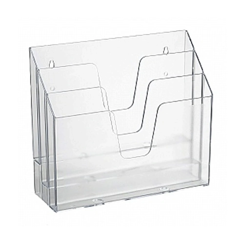 Organizador de Papel Escritório Triplo Horizontal Cristal Acrimet 869.1