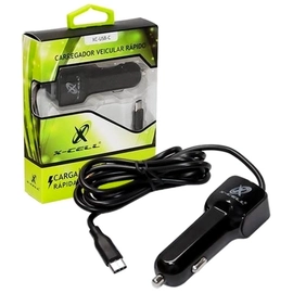 Carregador Automotivo P/ Celular Tipo C + 1 Porta Usb 2,5a X-cell