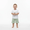 Pijama Cara De Sono Estampa de Urso Masculino - Verde/Branco