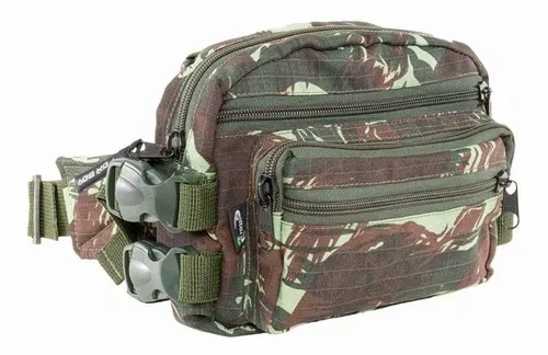 Pochete Duplo de Cintura Com Alça Tira Colo  Preto (Fox Boy FB221)