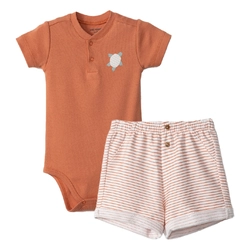 Conjunto Body Manga Curta e Shorts Tartaruga Hering - Masculino