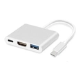 Adaptador Type-c P/ Usb 3.0 / Hdmi E Type-c (3 Em 1) Ref. 00590 Fy