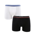 Cueca Lupo Boxer- Kit 2 Peças (Preto/Branco)
