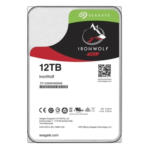 HD 12TB Seagate IronWolf NAS 256MB 7200RPM - ST12000VN0008