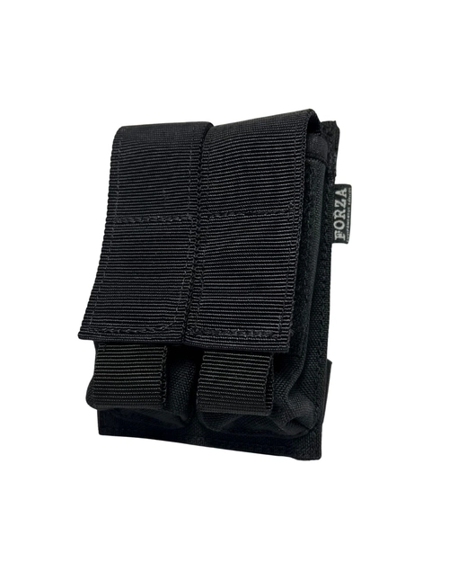 Porta Carregado de Pistola duplo- Horizontal Preto- Forza