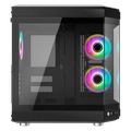 Gabinete Gamer Liketec Unreal Dark Black Cube Design Mid Tower Vidro Temperado
