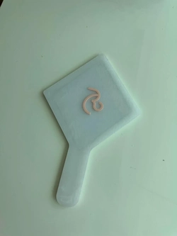 Espelho Madrepérola Branco  - Logo alto relevo inicial ou desenho