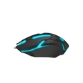 Mouse Usb Gamer Led Dpi 1000/1200 Ms-052 Preto/azul Hoopson