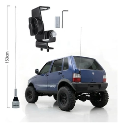 Kit Antena M310 Px Veicular + Mini Suporte M550 Porta-malas Decoração