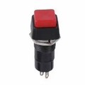 Chave Botão Quadrado Na S/trava Vermelho Pbs-12b