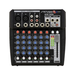 Mesa De Som Stetsom Stm1206 6 Canais 12v