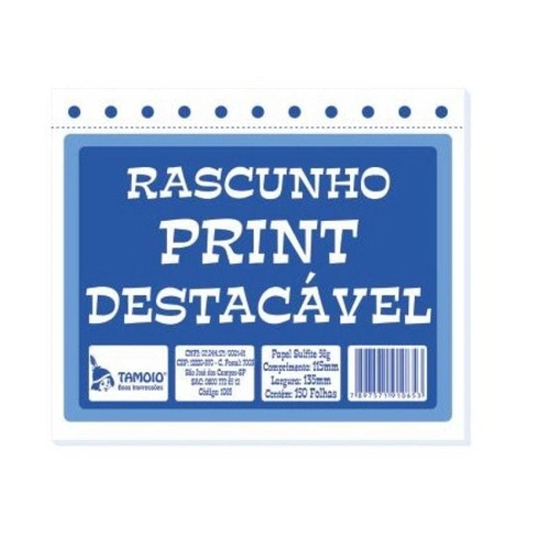 RASCUNHO SULFITE 150FLS 90X115MM TAMOIO