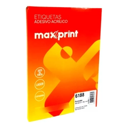 Etiqueta Adesiva Maxprint Carta 6188 106,36 X 138,1mm com 100 Folhas