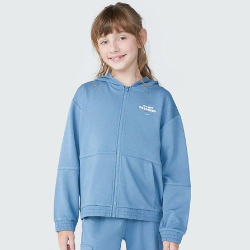 Jaqueta Moletom com Capuz Let's Grow Together Caramelo Hering - Feminina