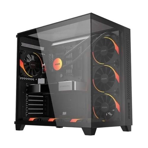 Gabinete Gamer Pcyes Forcefield Max Black Vulcan - GFFMAXBV