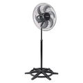 Ventilador Osc de Coluna Steel 50cm 6 Pás - Bivolt - Preto/prata