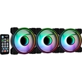Kit 3 Coolers Mirage Aerocool 12 Argb Pro + Hub + Controle