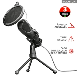 Microfone Streaming Trust -gxt 232 Mantis C/ Tripé  - 22656