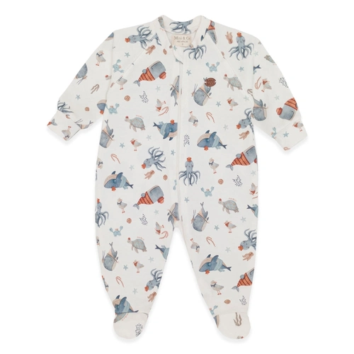 Macacão Manga Longa Estampado com Ziper Suedine Masculino – Mar