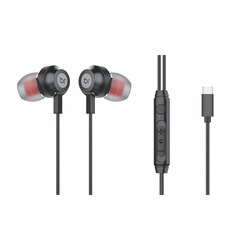 Fone de Ouvido Intra auricular Bright Ghost USB-C Com Microfone Preto Fn574