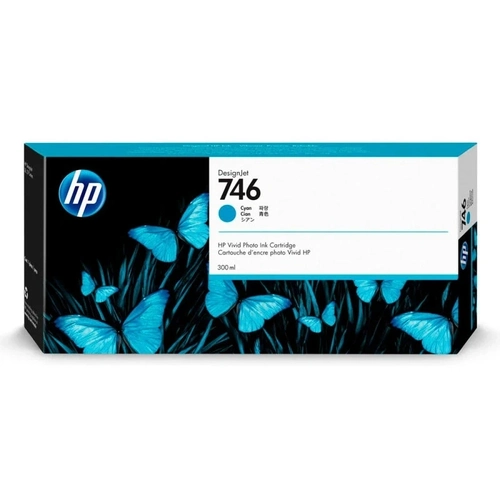 Cartucho De Tinta Hp 746 Ciano Pluk 300ml P2v80a