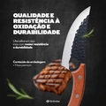 Faca de Corte Carnes e Frutas Olho de Tigre Aço Churrasco Grillrelax