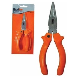 Alicate de Bico Meia Cana de 6 Corpo de Aço e Cabo Emborrachado - Besfer