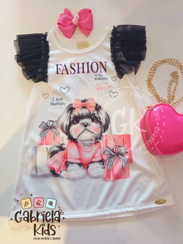 Vestido Trapézio Fashion tule