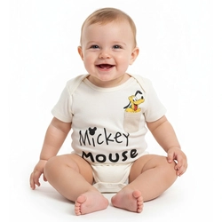 Body Manga Curta Bolsinho Pluto Masculino - Bygus