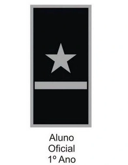 Divisa de Gola Aluno Oficial 1° Ano (Emborrachado) PM
