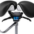 Cadeira Mocho Ergonômico Exclusiva 360° Graus Com Apoio e Suporte Preta